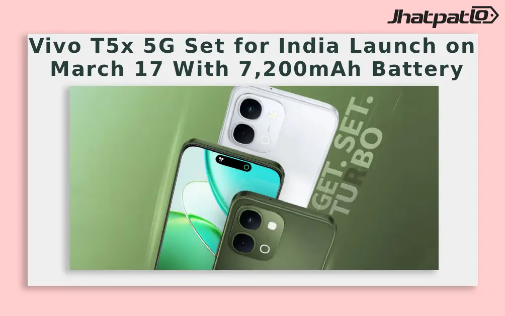  Vivo T5x 5G Set for India Launch on March 17 With 7,200mAh Battery